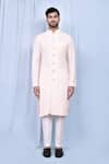 Buy_Arihant Rai Sinha_Cream Cotton, Silk Embroidery Bullian Bloom Kurta With Pant _Online_at_Aza_Fashions