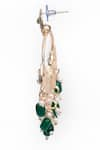 Buy_Adara Khan_Green Bead Enamelled Tassel Chandbalis _Online_at_Aza_Fashions