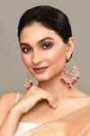 Buy_Samyukta Singhania_Pink Kundan Embellished Earrings _at_Aza_Fashions