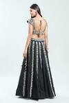 Shop Priti Sahni Black Silk, Net Mirrors, Cut Work, Embroidery Plunge Floral Hand Lehenga Set at Aza Fashions Shop_Priti Sahni_Black Silk, Net Mirrors, Cut Work, Embroidery Plunge Floral Hand Lehenga Set _at_Aza_Fashions