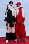 Buy_Febo6_Black Chanderi Tie-dye Round Nocturne Ombre Top And Pant Set _Online