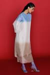 Buy_FEBo6_Off White Silk Ombre Round Asymmetric Tunic _at_Aza_Fashions