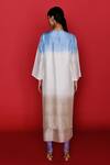 FEBo6_Off White Silk Ombre Round Asymmetric Tunic _Online_at_Aza_Fashions