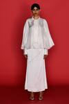 FEBo6_Off White Silk Plain Shirt Collar Full-sleeve _Online_at_Aza_Fashions