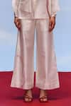 Shop_FEBo6_Ivory Chanderi Embroidery Thread Wave Trouser _Online_at_Aza_Fashions