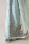 Buy_Ridhimaa Gupta_Green Pure Silk Organza Hand Haneen Saree With Unstitched Blouse Piece 