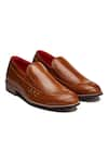 Buy_Banjaaran Studio_Brown Brogue Nizam Design Loafers _at_Aza_Fashions