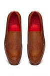 Shop_Banjaaran Studio_Brown Brogue Nizam Design Loafers _at_Aza_Fashions