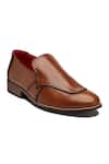 Banjaaran Studio_Brown Brogue Wazir Loafers _Online_at_Aza_Fashions