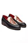 Buy_Banjaaran Studio_Black Print Asva The Divine Steed Loafers _at_Aza_Fashions