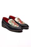 Buy_Banjaaran Studio_Black Print Naag The Mystical Serpent Loafers _at_Aza_Fashions