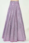 Amit Aggarwal_Purple Embellished Metallic Closed Neck Skirt And Structured Bodysuit Set _Online_at_Aza_Fashions