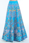 Buy_Aisha Rao_Blue Raw Silk Applique Floral Sweetheart And Embellished Lehenga Set 