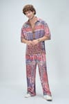 Shop_Nikita Mhaisalkar x AZA_Multi Color Double Georgette Print Fleur Carpet Shirt With Pant _Online_at_Aza_Fashions