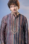 Buy_Nikita Mhaisalkar x AZA_Multi Color Chanderi Embroidery Phoolista Print And Embellished Kurta With Salwar _Online