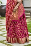 SUTI KAPDA_Pink Banarasi Silk Sweetheart Woven Lehenga Set _at_Aza_Fashions