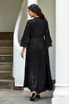 Shop_SUTI KAPDA_Black Rayon Hand Embroidered Sequin Cut-out Detailed Maxi Dress _at_Aza_Fashions