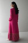 Shop_Shorshe Clothing_Pink Silk Embroidered Zardozi V Neck Noor Anarkali _at_Aza_Fashions