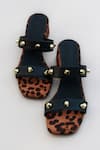 Buy_Phenominaal_Black Studs Leopard Pattern Heels _at_Aza_Fashions