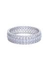 Buy_Moh-Maya By Disha Khatri_Silver Plated Zari, Diamonds Moissanite And Zircon Studded Bangles - Set Of 2 _Online_at_Aza_Fashions