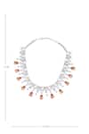 Buy_Moh-Maya By Disha Khatri_Silver Plated Pearls, Zari Zircon And Embellished Necklace Set 