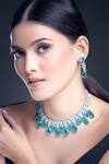 Buy Moh-Maya By Disha Khatri Silver Plated Zari Zircon Embellished Necklace Set at Aza Fashions Buy_Moh-Maya By Disha Khatri_Silver Plated Zari Zircon Embellished Necklace Set _at_Aza_Fashions