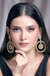 Buy_Moh-Maya by Disha Khatri_Gold Plated Pearls Embellished Danglers _Online_at_Aza_Fashions