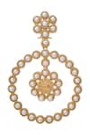 Shop_Moh-Maya by Disha Khatri_Gold Plated Pearls Embellished Danglers _Online_at_Aza_Fashions