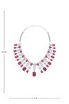 Moh-Maya By Disha Khatri Red Rhinestones, Diamonds Ruby Stone Embellished Jewellery Set Online Moh-Maya By Disha Khatri_Red Rhinestones, Diamonds Ruby Stone Embellished Jewellery Set _Online