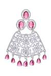 Buy Moh-Maya By Disha Khatri Red Crystals, Diamonds Flower Jaal Carved Jewellery Set Buy_Moh-Maya By Disha Khatri_Red Crystals, Diamonds Flower Jaal Carved Jewellery Set