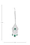 Shop_Moh-Maya By Disha Khatri_Green Zari, Stones, Diamonds Zircon Embellished Jewellery Set _Online
