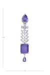 Buy Moh-Maya By Disha Khatri Purple Zari, Diamonds Floret Dangler Embellished Jewellery Set Online Buy_Moh-Maya By Disha Khatri_Purple Zari, Diamonds Floret Dangler Embellished Jewellery Set _Online