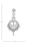 Buy_Moh-Maya By Disha Khatri_Silver Plated Zari, Diamonds Floral Cutwork Embellished Dangler Earrings