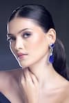 Buy_Moh-Maya by Disha Khatri_Silver Plated Zirconia Embellised Earrings _at_Aza_Fashions