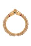 Nazaakat By Samara Singh_Gold Plated Pearls, Stones Tassel Jadau Bangles-Set of 2 _Online_at_Aza_Fashions