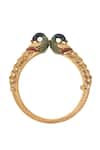 Buy_Samyukta Singhania_Gold Plated Enamel Peacock Bangles-Set of 2 