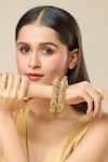 Shop_Nazaakat By Samara Singh_Gold Plated Stones Carved Foliage Bangles-Set of 2 _Online_at_Aza_Fashions