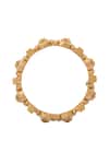 Nazaakat By Samara Singh_Gold Plated Pearls, Stones Laxmi Studded Bangles-Set of 2 _Online_at_Aza_Fashions