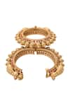 Nazaakat By Samara Singh_Gold Plated Zari, Stones Jadau Embellished 2 Pcs Bangles _Online_at_Aza_Fashions