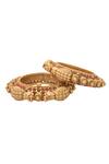 Buy_Nazaakat By Samara Singh_Gold Plated Zari, Stones Jadau Embellished 2 Pcs Bangles _Online_at_Aza_Fashions