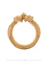 Nazaakat By Samara Singh_Gold Plated Zari Sphere Floral Carved 2 Pcs Bangles _at_Aza_Fashions