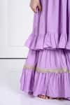 Buy_The Pony & Peony Co._Purple Rayon Embellished Gota Norah Lace Detailed Sharara Set 