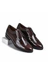 Buy_Wednesday Lifestyle_Maroon Dominic Brogue Pattern Lace Up Shoes _at_Aza_Fashions