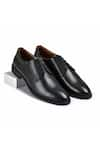 Buy_Wednesday Lifestyle_Black Derby Wide Genuine Leather Lace Up Shoes _at_Aza_Fashions