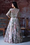 Shop_Mahima Mahajan_Pink Organza Embroidered Sequin Plunge Aarushi Lehenga Cape Set _at_Aza_Fashions