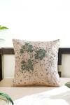Shop_Mid July Home_Green Velvet Cutdana, Floral, Gilded Garden Embroidered Cushion Cover 2 Pcs Set_Online_at_Aza_Fashions