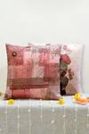 Buy_Mid July Home_Pink Velvet Abstract, Elysium Dreamscape Printed Cushion Cover 2 Pcs Set_at_Aza_Fashions