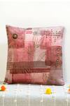 Shop_Mid July Home_Pink Velvet Abstract, Elysium Dreamscape Printed Cushion Cover 2 Pcs Set_at_Aza_Fashions