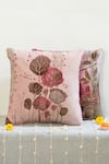 Shop_Mid July Home_Pink Velvet Abstract Floral, Elysium Dreamscape Print Cushion Cover 2 Pcs Set _at_Aza_Fashions