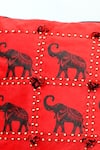 Shop_Mid July Home_Black Velvet Zardozi Elephant Print Cushion Cover 2 Pcs Set _Online_at_Aza_Fashions